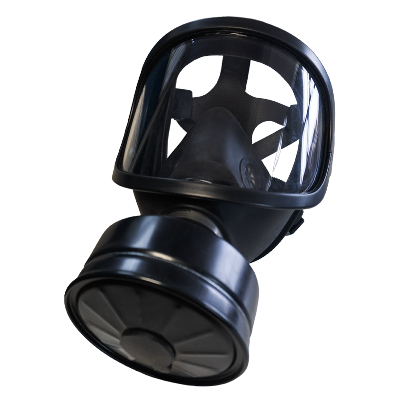 2W HJ14 full-face gas mask, front angled view